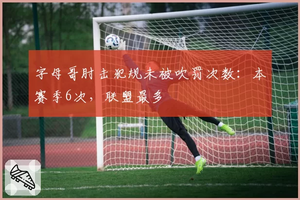 字母哥肘击犯规未被吹罚次数：本赛季6次，联盟最多